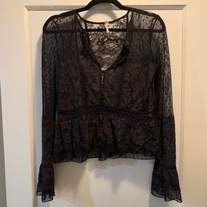 Black lace top